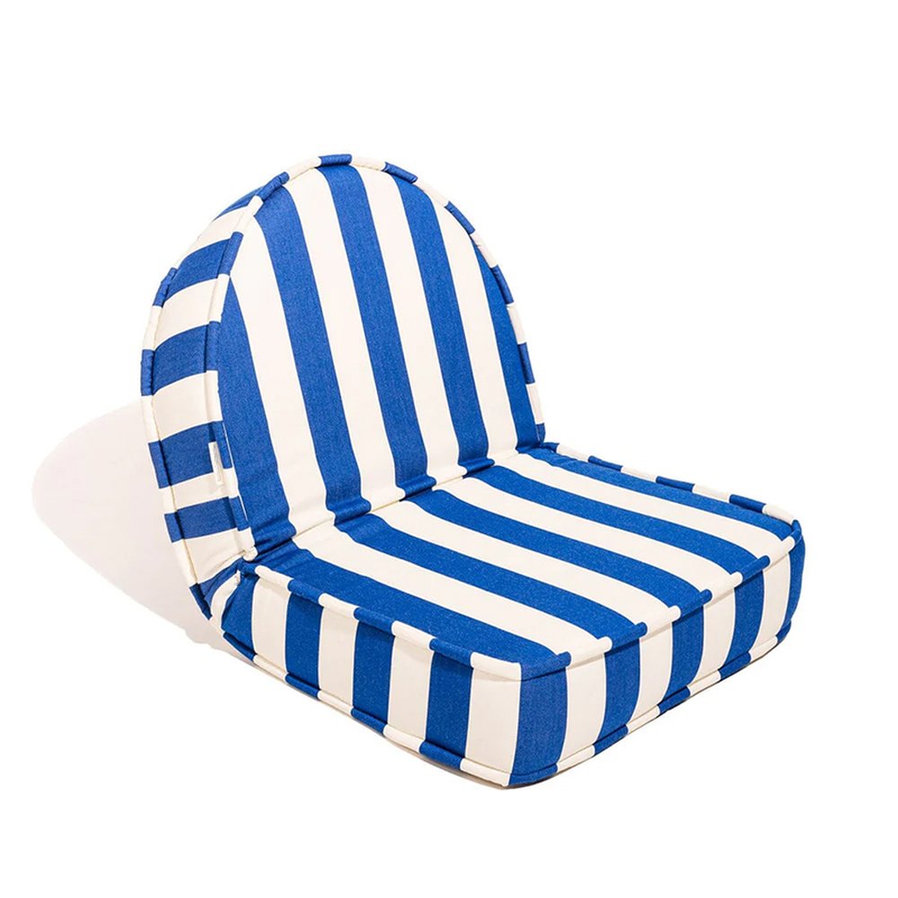 Folding padded beach lounger