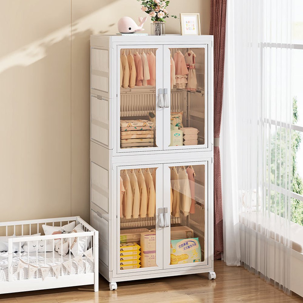 Folding wardrobe storage cabinet