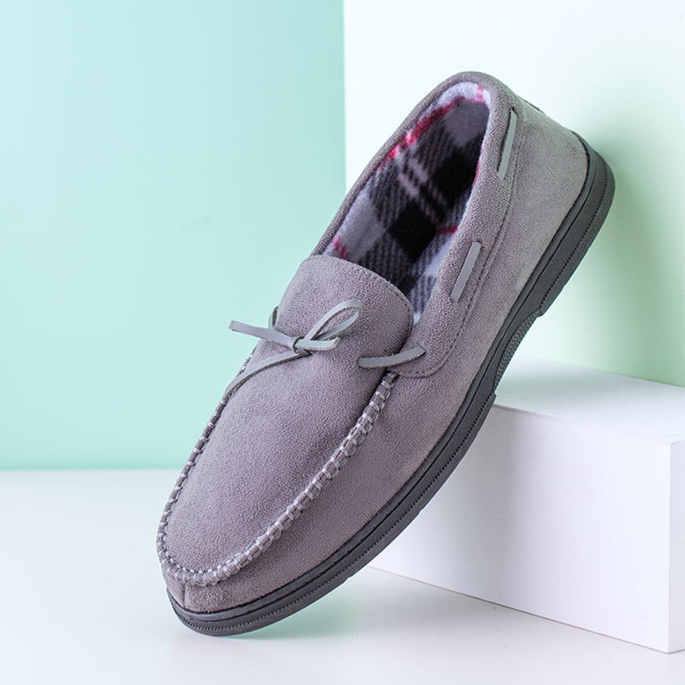 Men's moccasin boat slippers